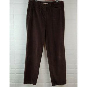 Talbots Trouser Pants Size 14 Brown Velvet Stretch